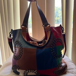 Colorful Patchwork Tote Bag